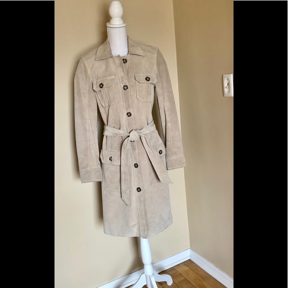 INC Suede Long Jacket - Picture 1 of 5